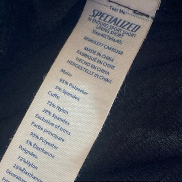 Enduro Sport Shorts Padded Grey Geometric Men Size 40 Bikercore Sportswear - Picture 4 of 11